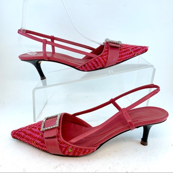 Kate Spade New York Tweed Rhinestone Slingbacks - Picture 5 of 11